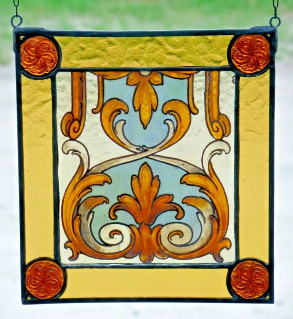 Bleiverglasung Fensterbild  Glasmalerei "viktorianisches Ornament"