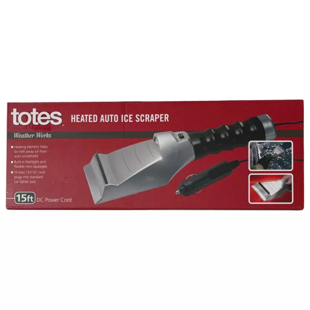 Totes Electric 12 Volt Heated Ice Scraper for Car Auto Truck Boat