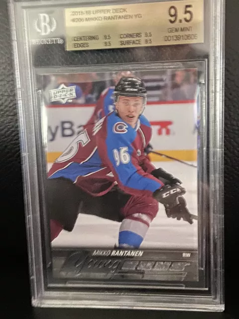 2015-16 Upper Deck Young Guns  Rc Card Mikko Rantanen Bgs 9.5  True Gem