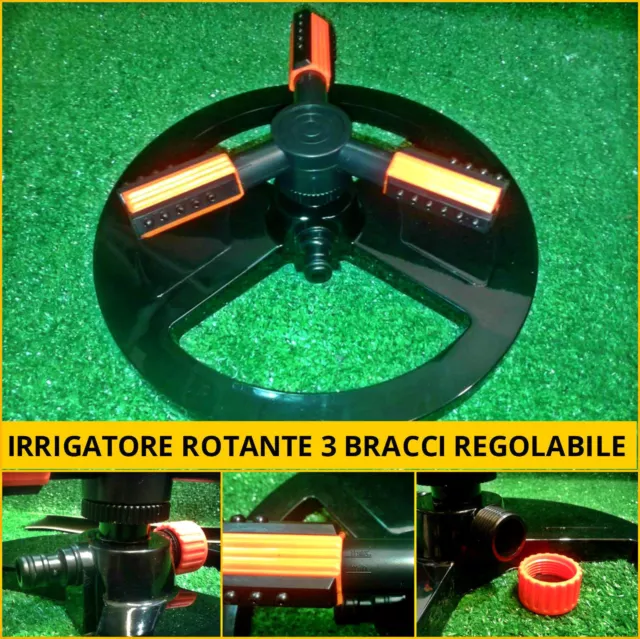 Irrigatore automatico da giardino rotante A pioggia irrigazione per prato mobile