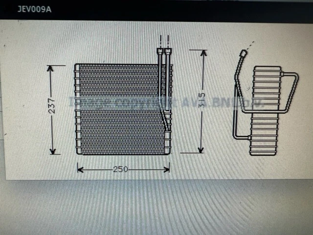 Made in AVA! Evaporatore Aircon per G.Cherokke 2.5td/4.0/5.2/5.9 91-99+4.0/4.7 99