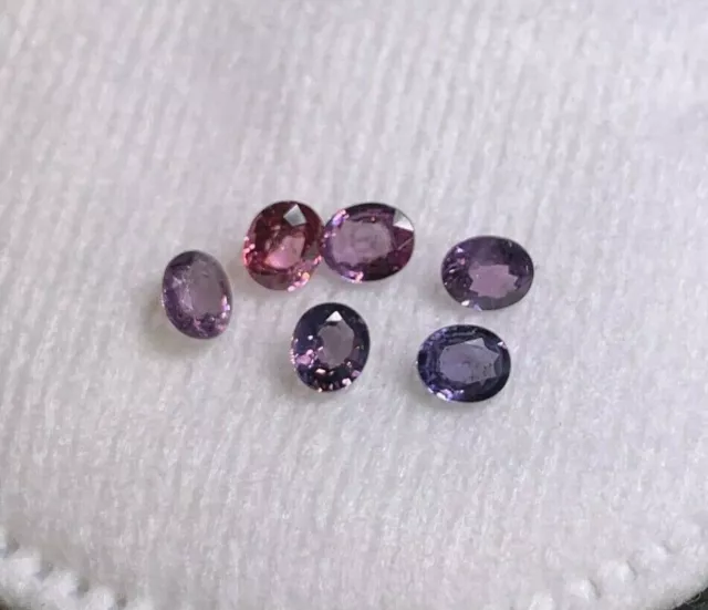 2.13 Cts / 6 Pcs / Natural Unheated Purple/Pink Fancy Cut Spinels From Burma