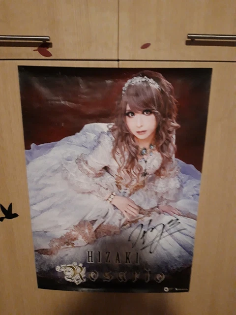 Versailles HIZAKI サイン入り ポスター HIZAKI VERSAILLES SIGNED Poster Jrock band Japan, slightly damaged