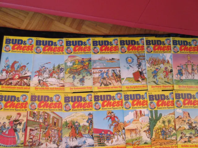 Bud und Chester  Die blauen Boys 14 Hefte Großformat Bastei Verlag 1981 bis 1982