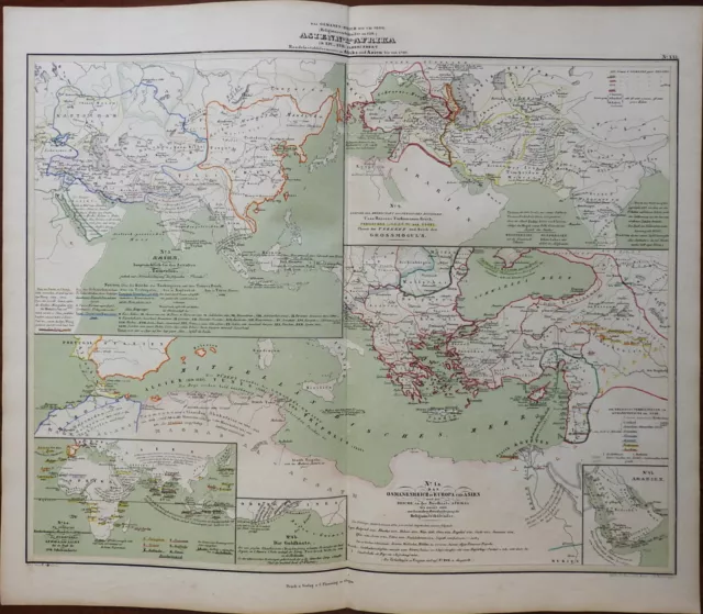 Ottoman Empire Ilkanate Tamerlane Asia Turkey 1848 Mahlmann historical map