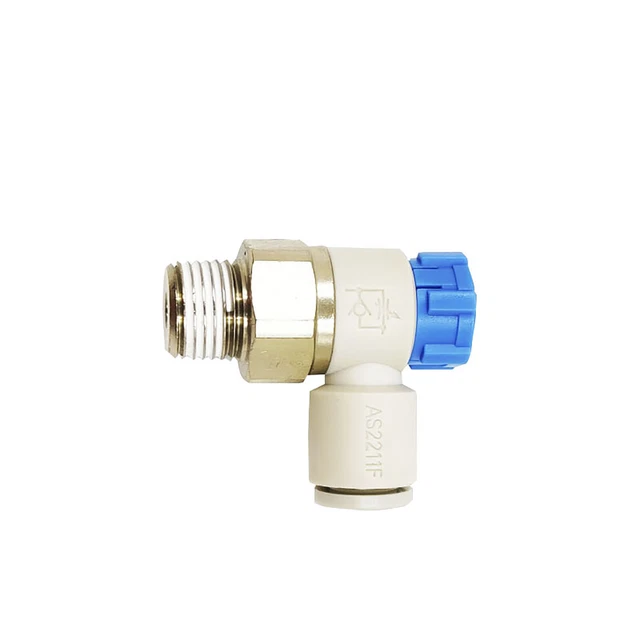 1Bag/10pcs SMC AS2211F-02-10S Speed Controller, R 1/4 Male Inlet and Outlet