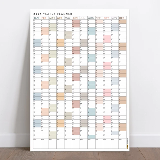 2024 WALL CALENDAR, 2024 Wall Planner, Family Calendar, Year Calendar