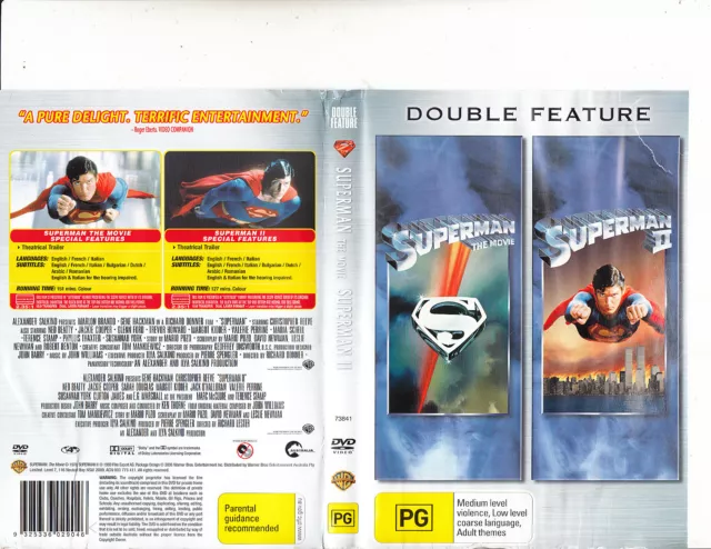 Superman:The Movie-1978/Superman 2-[3 Disc]-1980-Christopher Reeve-2 Movie-DVD