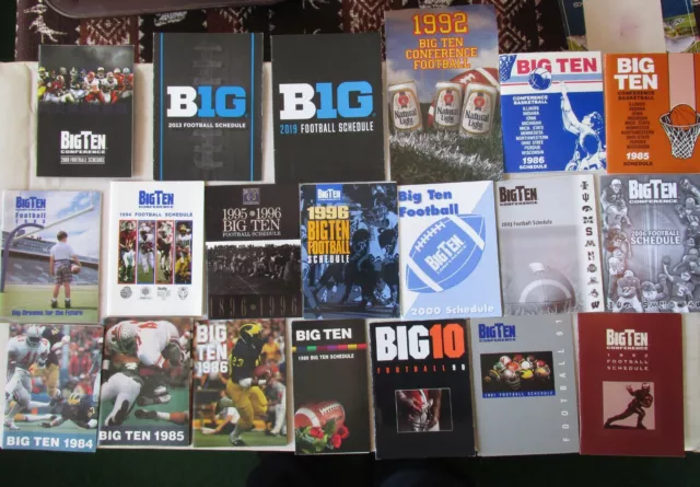 Big Ten Conference football schedules- 18 schedules * 1984 - 2019* -  No Dupes