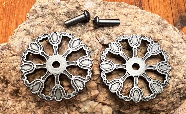 NEW Cowboy Vaquero 2" TULIP SPUR ROWELS & Pins