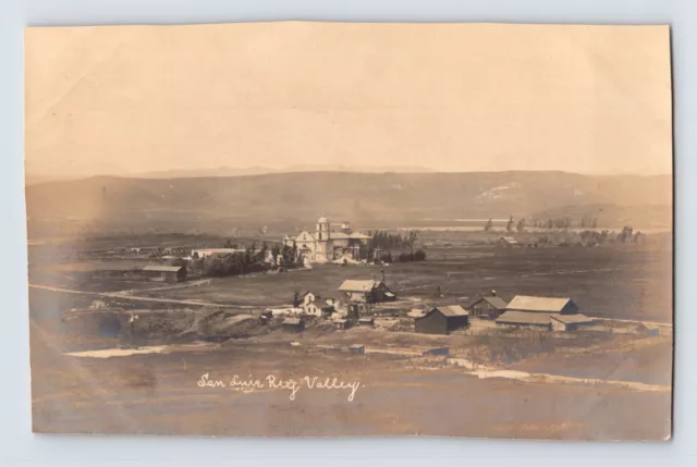 Postcard RPPC California San Luis Rey Valley Aerial 1910s Blank Back Thin Paper
