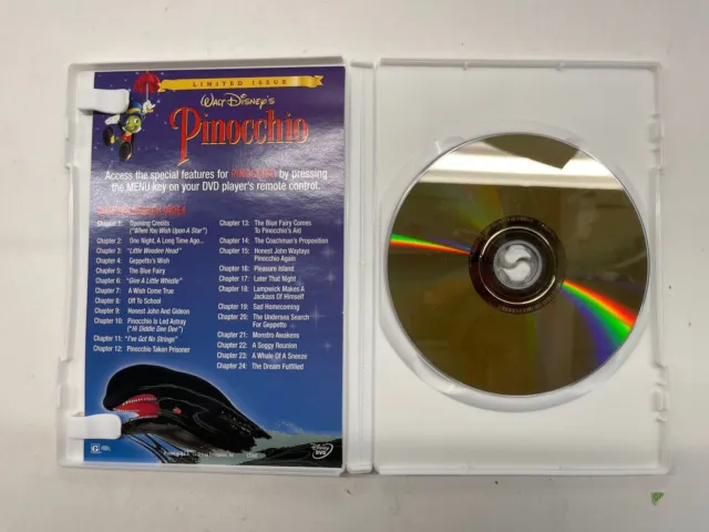 Walt Disney Pinocchio DVD 1999 Limited Issue THX Certified 5