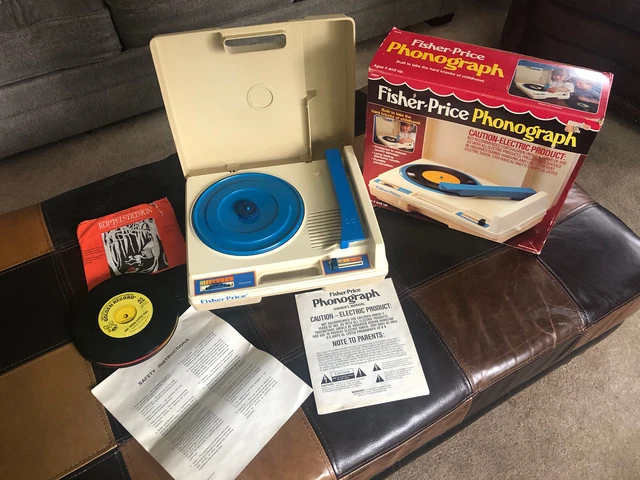 Vintage 1978 Fisher Price Record Player Model 825 With Original Box