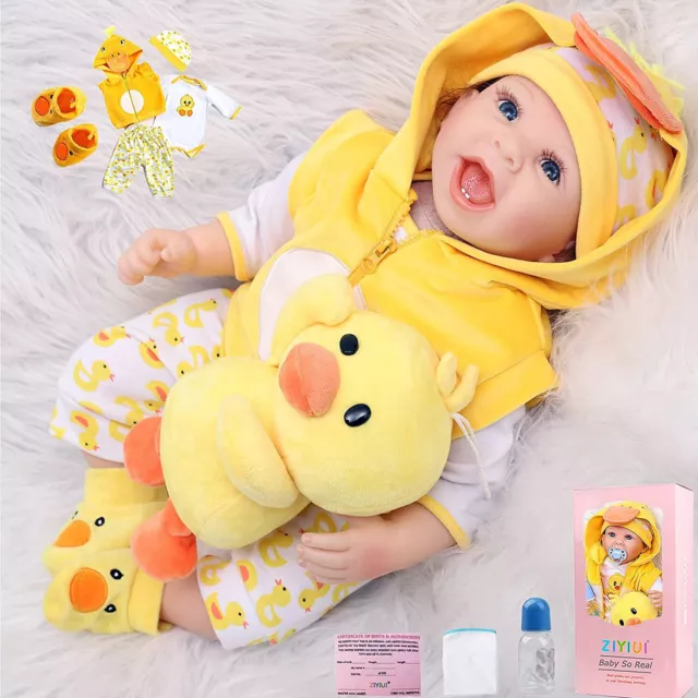 22" Realistic Reborn Dolls Baby Vinyl Silicone Boy Newborn Handmade Xmas Gifts