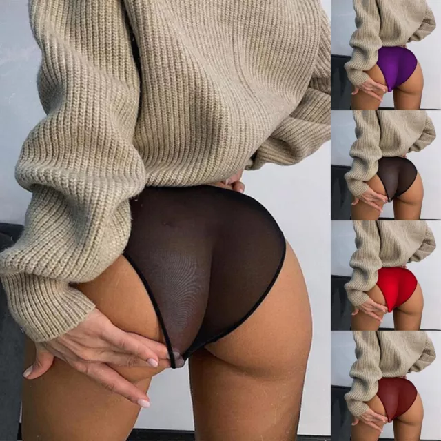 Women's Seethrough Panties Thong Ultrathin Mesh Underwear for Sexy Look