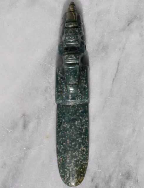 Costa Rica Jade Avian Axe God Celt Pendant Pre Columbian, 500 AD-1500 AD 3