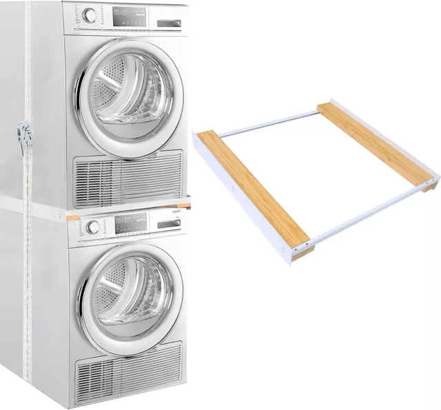 Meliconi Base Torre Basic, kit di Sovrapposizione Universale per lavatrice  e asciugatrice in poliuretano bianco