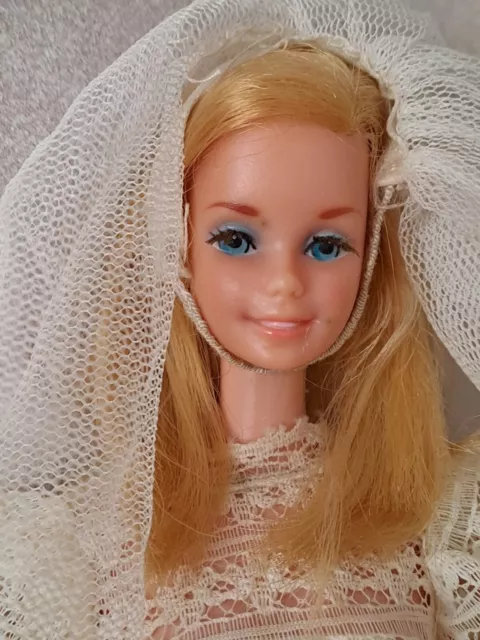 Rara Barbie Party Time  Viso Superstar Con Ciglia Vere 1976 Beautiful Bride😍