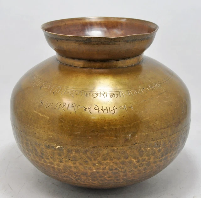 ANTIQUE BRASS BIG Water Storage Matka Pot Original Old Hand Crafted EUR ...