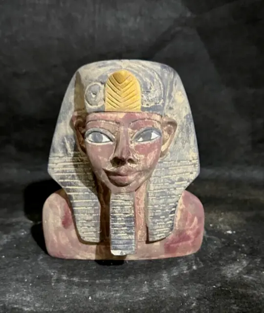 Rare Pharaoh statue King Ramses ii Head : Authentic Ancient Egyptian Artifact BC 2