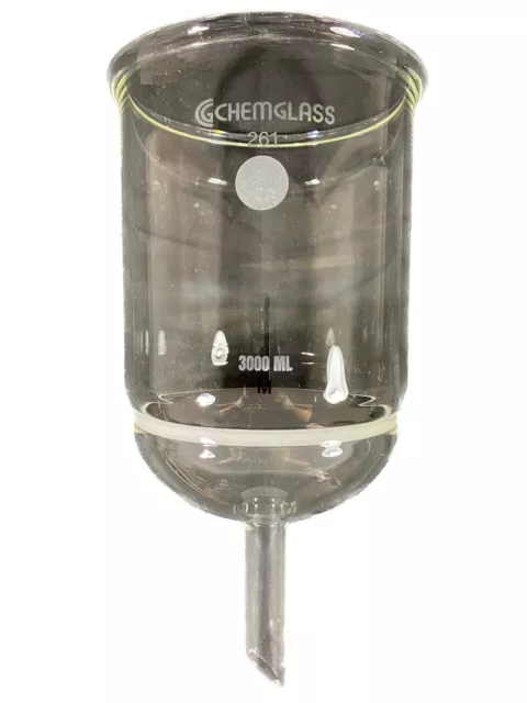 CHEMGLASS 3000mL Buchner Filter Funnel With Medium Fritted Disc CG-1402-35