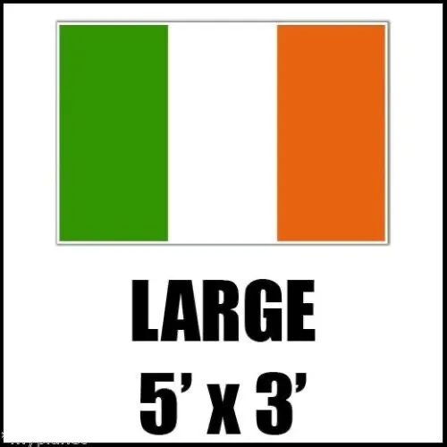 New Ireland Irish Large Flag 5ft x 3ft - St Patricks Day – Football