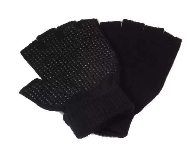 Paquete De 2 Guantes De Invierno Unisex Con Pinza Sin Dedos Para Hombre/Damas/Niñas/Niños 2