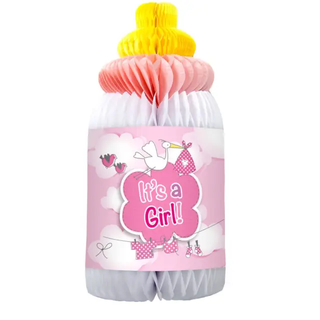 Honeycomb Babyflasche Baby Mädchen Hänge-Deko Wabenball Baby Shower Pullerparty