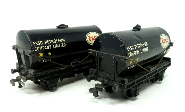 Hornby Dublo 4680 D1 Short Tank Wagons Esso Oo Gauge 3