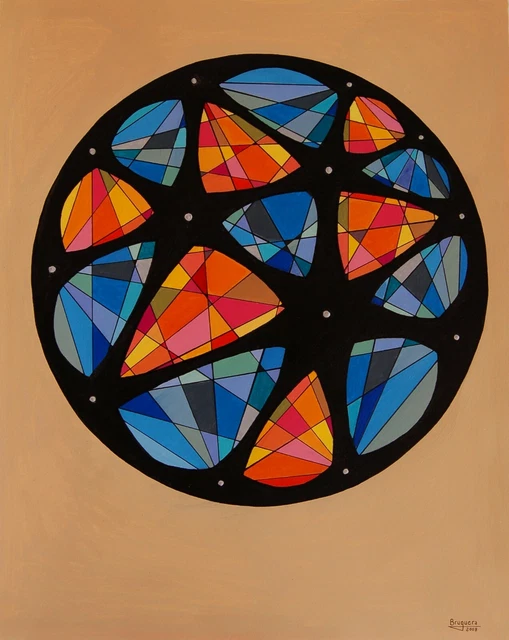 Nº 305 - Satelite 2, Acrílico sobre paper, s/marco, 50x40 cm.