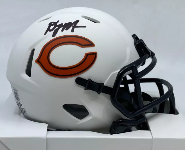 DJ Moore Signed Lunar Eclipse Chicago Bears Speed Mini Helmet AUTO BAS Hologram