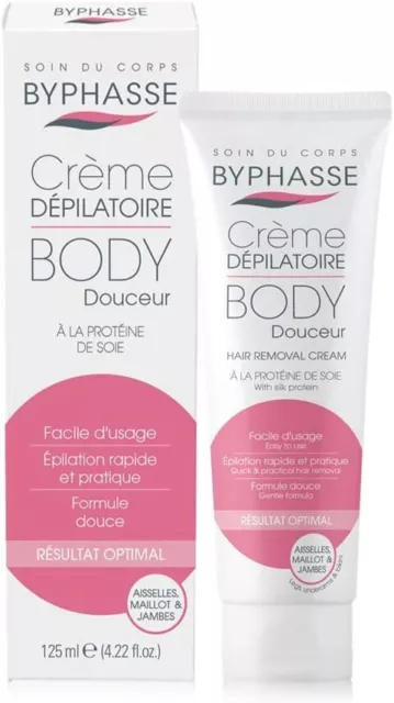 BYPHASSE Soin Du Corps Crème Dépilatoire Body Protéine Soie 125ml