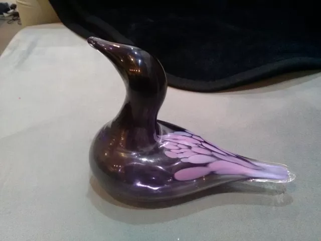 Signed Art Glass Bird Any Info Art Glass Sculpture Mcm Vintage Modernist...