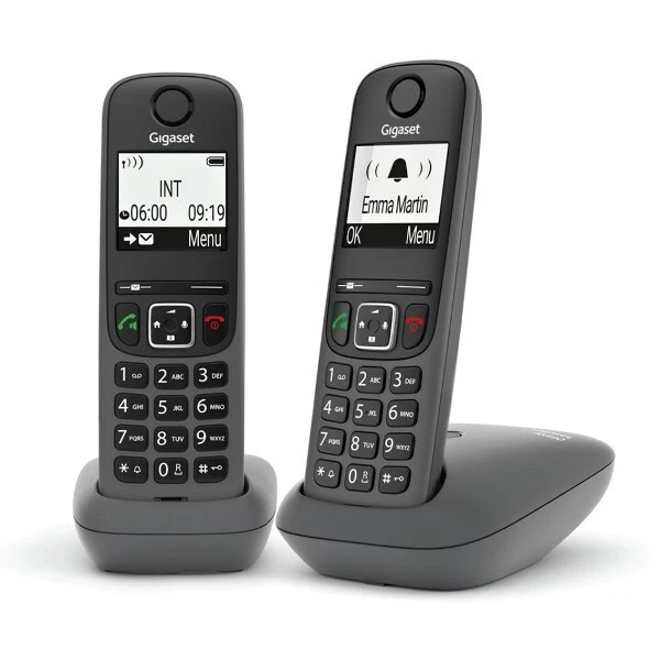 Siemens Telefono Cordless Gigaset As490 Duo Nero (L36852-H2810-K133) Tx-00000572