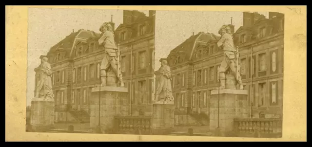 Château de Versailles, Statues, ca.1870, stéréo Tirage vintage stéréo, légendé