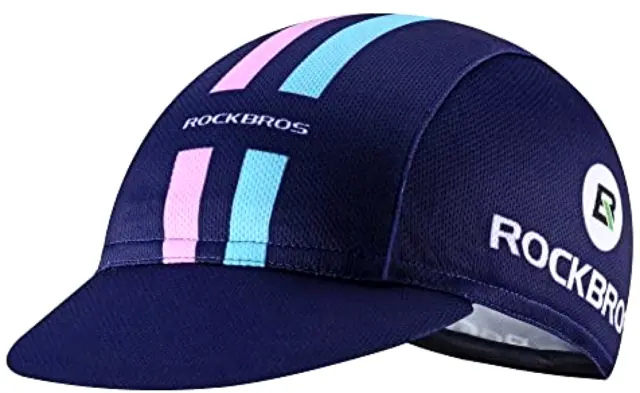 ROCKBROS Men Cycling Cap Breathable Sun Proof Helmet Liner Hat Blue Purple Mesh