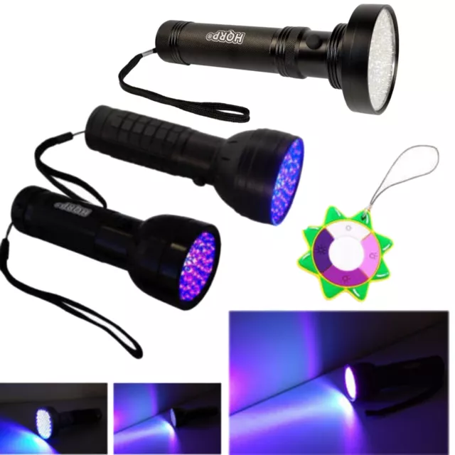 HQRP 100/76/51-LED 390 NM Ultraviolett Schwarzlicht UV Taschenlampe Licht Set