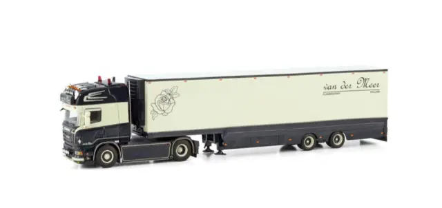 WSI Van der Meer Flowers Scania R6 Topline 4x2 Box Semitrailer 2axle 01-3962