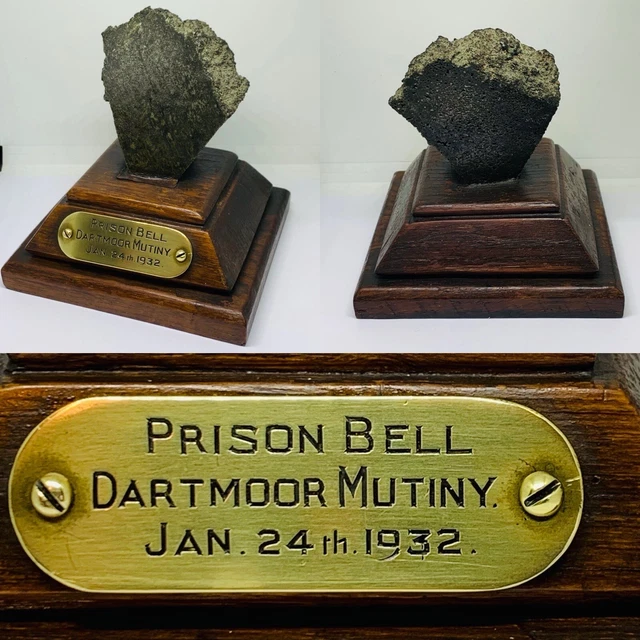RARE DARTMOOR PRISON Mounted Bronze Bell Fragment (1932 Mutiny) £295.00
