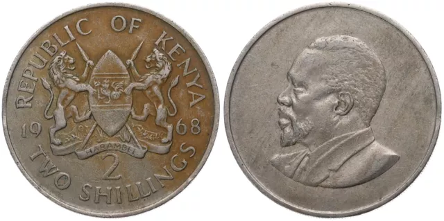 Republic of Kenia - Kenya 2 Two Shillings 1968 - Cu/Ni - KM# 6