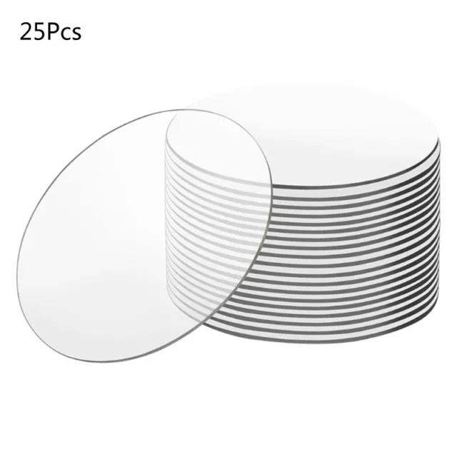 25pcs 2inch Clear Extruded Circle Acrylic Sheet Round Disc Sheet for DIY Project
