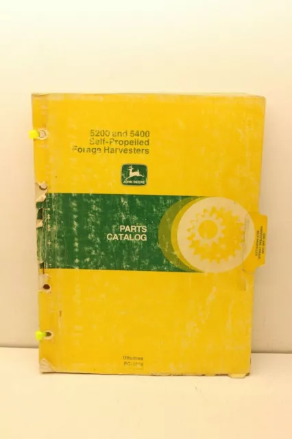 John Deere 5200 5400 Self Propelled Forage Harvester Parts Catalog Ottumwa 1334