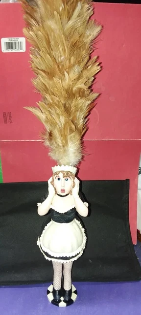 [B14] -- NIB Old Stock French Maid Cleaner Duster Humorous & Functional Gag Gift
