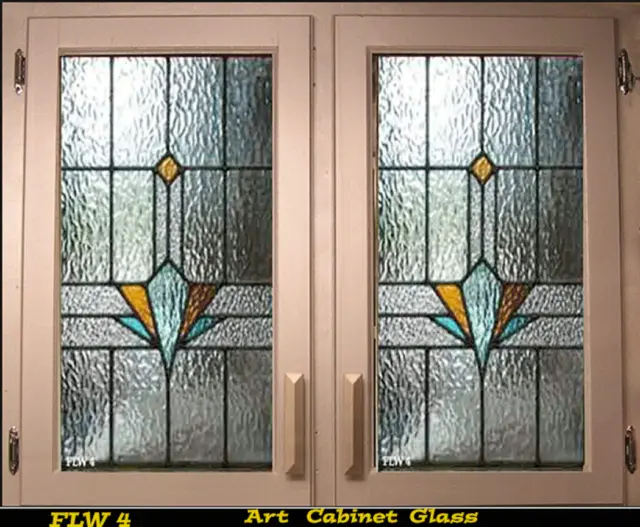 Stained glass inserts for Cabinet doors  in new & existing Kitchens FLW 4