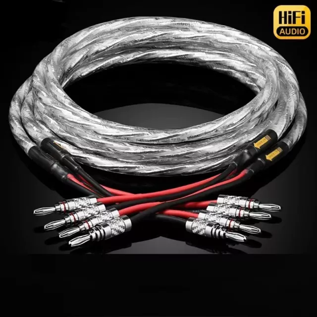 6N OCC and silver plated HiFi Speaker Cable HI-FI Amplifier Loudspeaker Cables