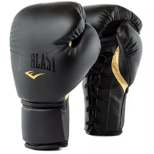 Everlast MX2 Black/Gold Lace Up Training Gloves