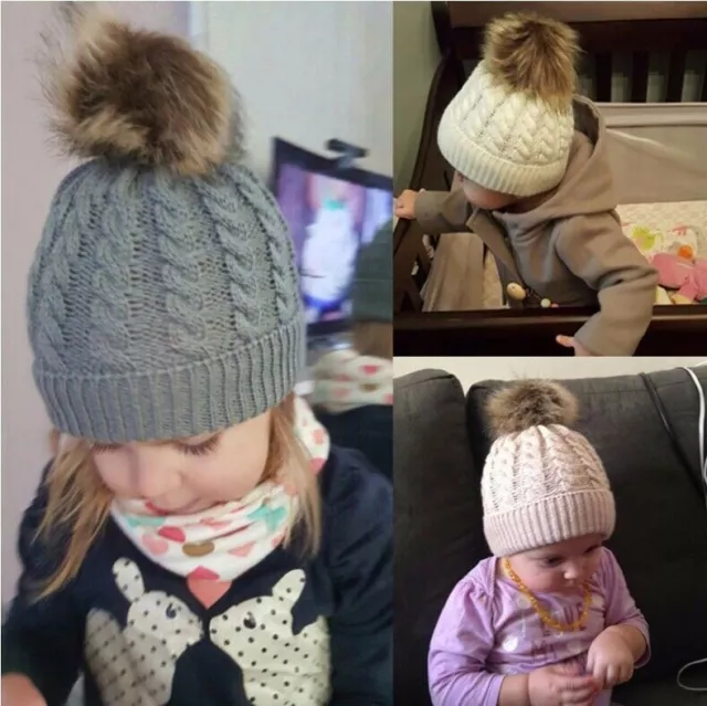 Toddler Kids Girl&Boy Baby Infant Winter Warm Crochet Knitted Hat Beanie Cap