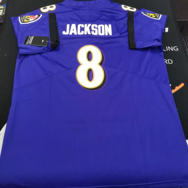 LAMAR JACKSON #8 Baltimore Ravens 2021 NFLPA Dog Jersey Black, Sizes XS-XL