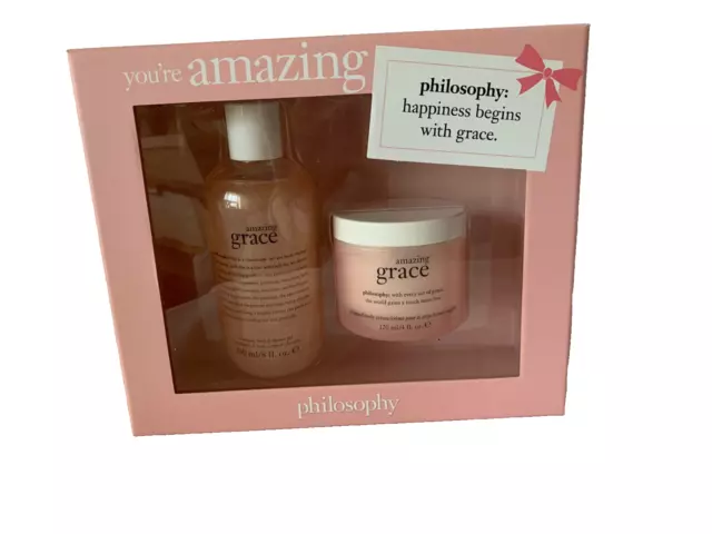 Philosophy Amazing Grace2-pc Gift Set - Shower Gel & Whipped Body Cream NIB 2023