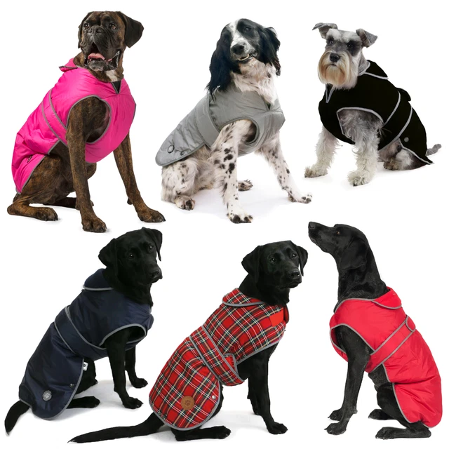 Ancol Muddy Paws Dog Coats Stormguard Fleece Quilted Waterproof Reflective HiVis